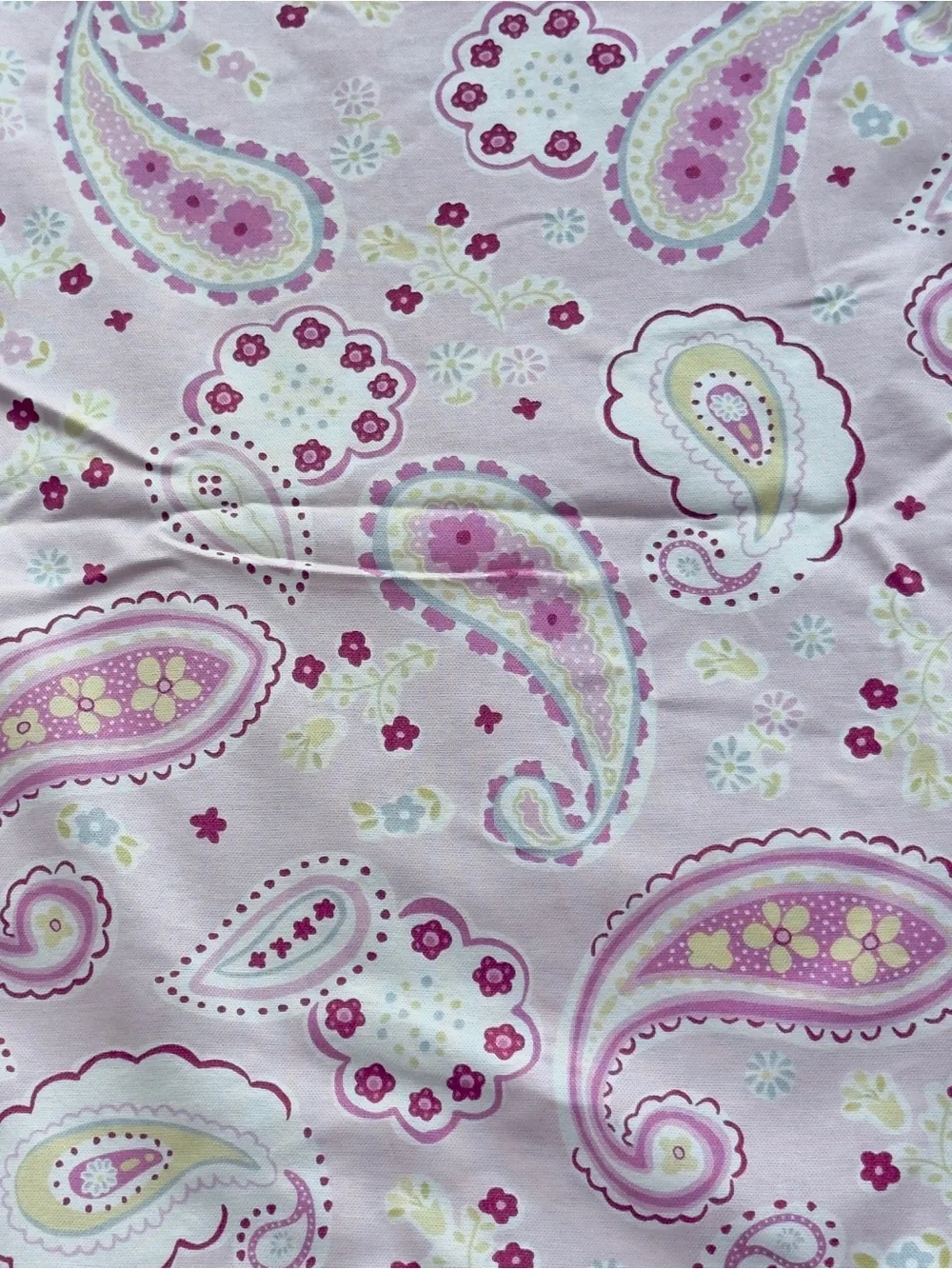 Pottery Barn Kids Girls Pink Paisley Window Curtains SET OF 3. 44 x 63 inches.